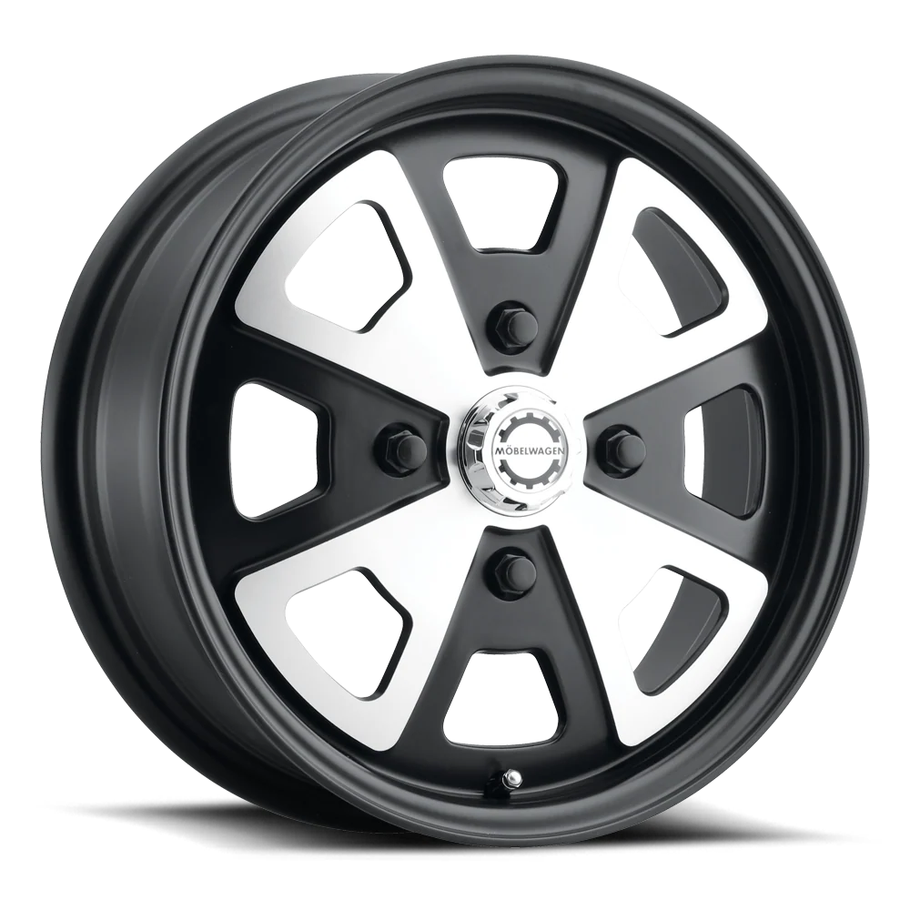 Schnell - Satin Black Machined - 15x5.5 - with +35 offset